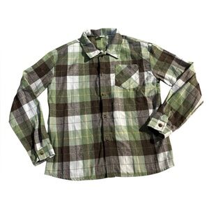 SHEIN EUC Boys Green Plaid Top
